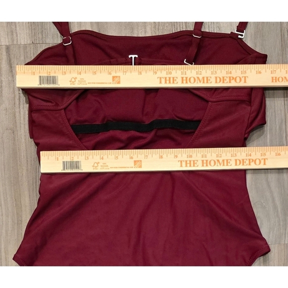 Old Navy Burgundy One-Piece Swimsuit - Size XL - Picture 3 of 8